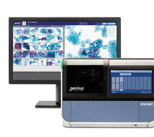 Hologic Genius™ digitaal diagnosesysteem op witte achtergrond
