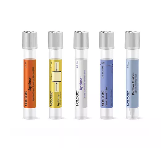 Afbeelding van testbuisjes op witte achtergrond