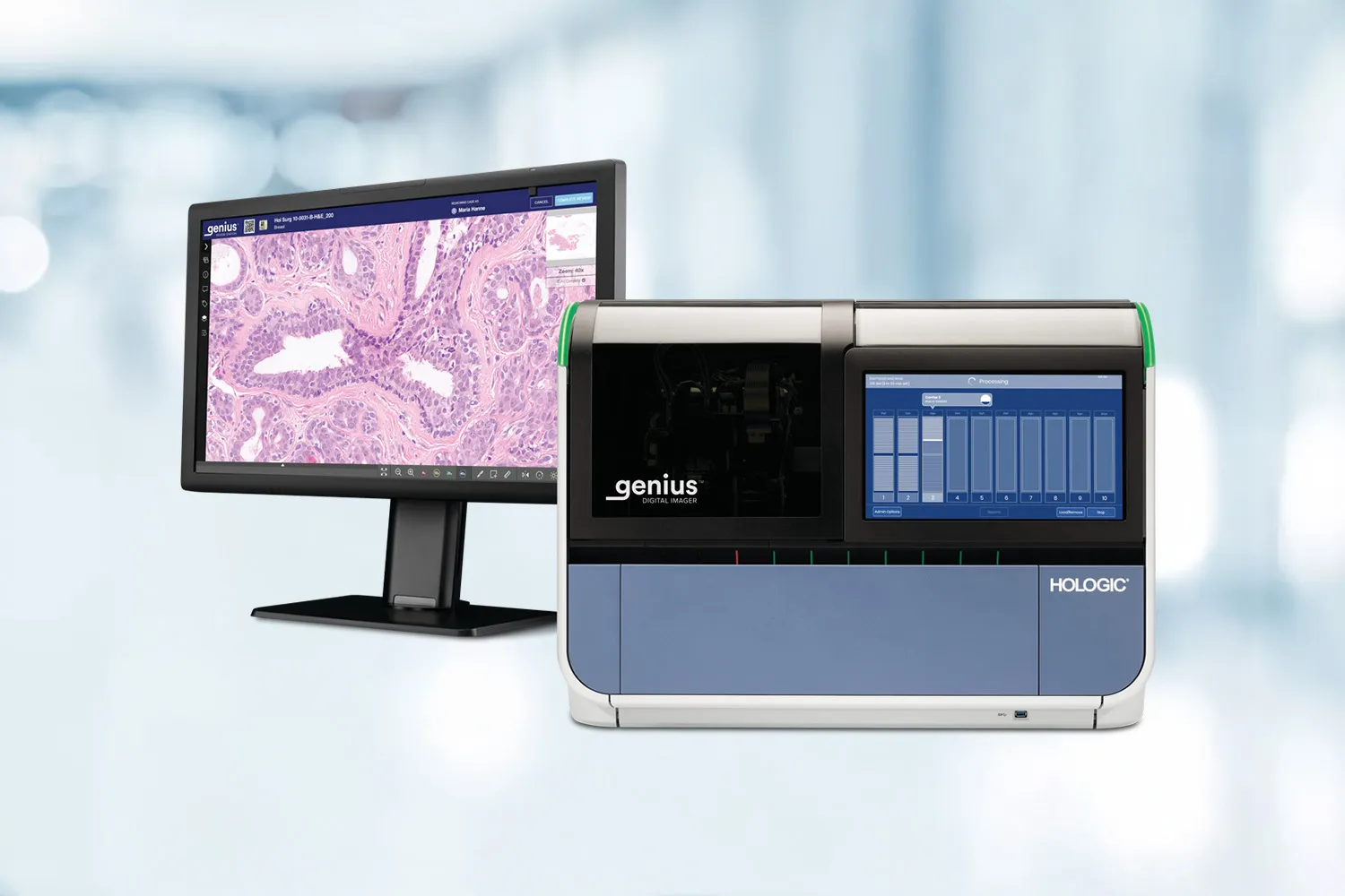 Genius-beoordelingsstation en -monitor