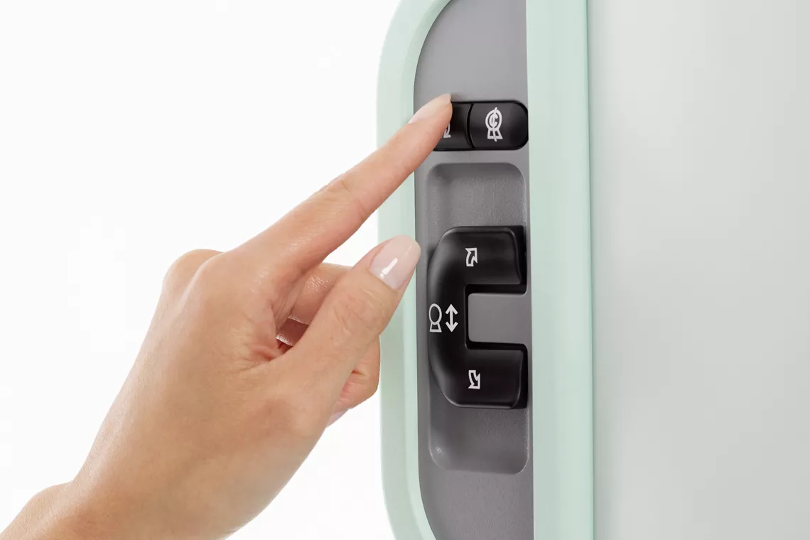 Handmatige selectieknoppen om in te drukken op zorgapparaat