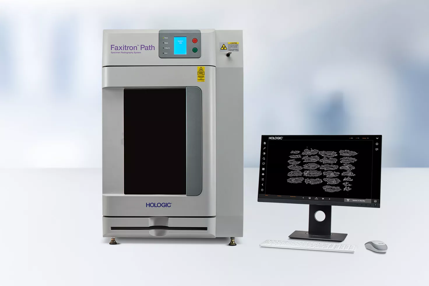 Hologic Faxitron® Path+ specimenradiografiesysteem op witte achtergrond