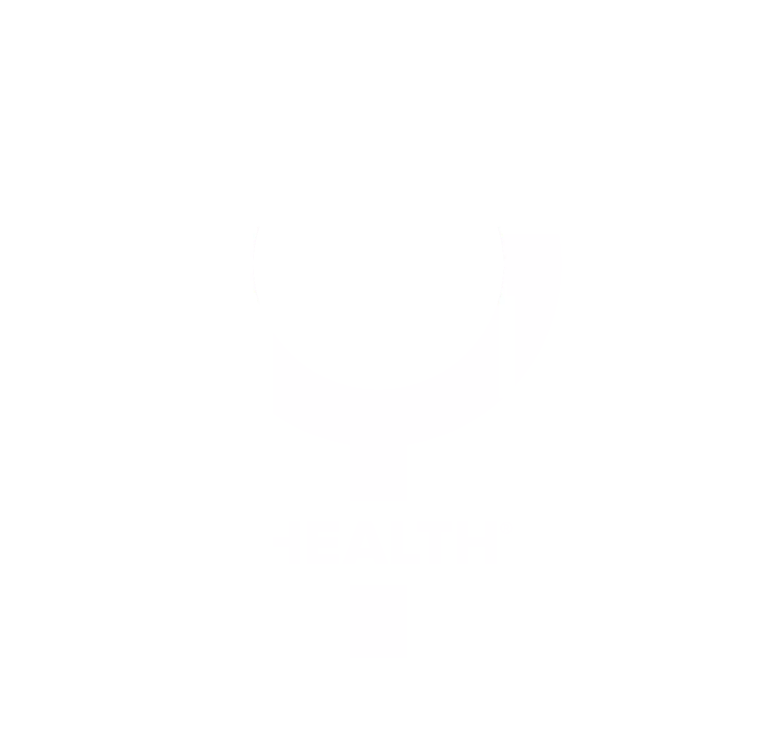 Wit Health-logo op doorzichtige achtergrond