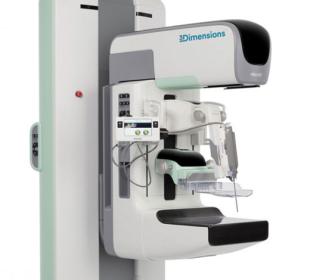 Hologic Affirm® upright geleidingssysteem voor borstbiopsie op witte achtergrond